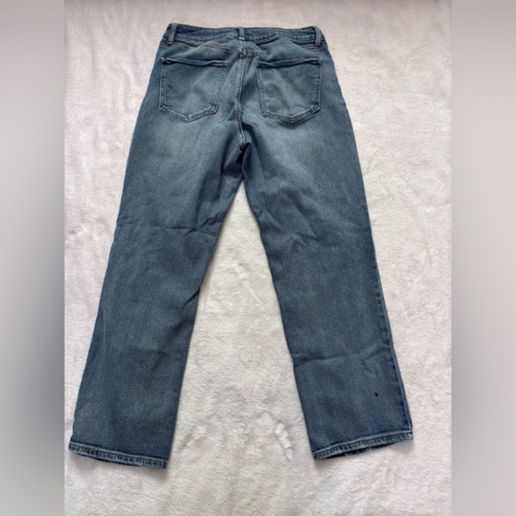 Distressed Wide Leg Jeans Ripped Denim High Waist Blue Size‎ 29 - Picture 4 of 7